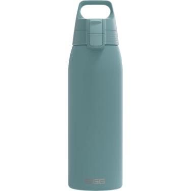 Imagem de SIGG - Garrafa de água de aço inoxidável - Escudo ONE Morning Blue - Adequado para bebidas carbonatadas - À prova de vazamentos - Leve como penas - Sem BPA - Exterior e Fitness - 1,0 L