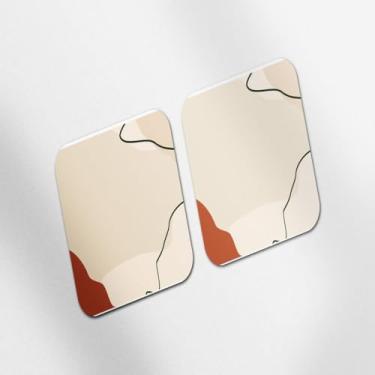 Imagem de Porta Copos Com Ilustração Personalizada Beige E Marrom 10.5x10.5 cm
