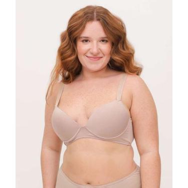 Imagem de Sutiã Plus Size Com Base E Com Bojo Marisa-30025, Bege, 50