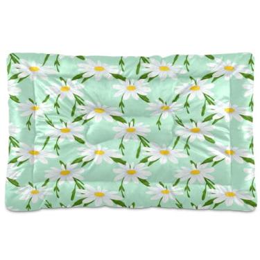 Imagem de SEHANY Cama de flores coloridas para cães e gatos com fundo antiderrapante, cama de canil, colchão macio para animais de estimação, lavável para cães pequenos, médios e grandes, gatos, 61 x 45 cm