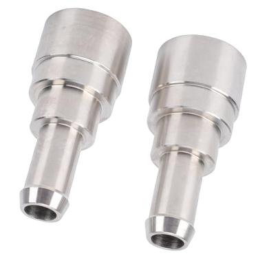 Imagem de AUNMAS Conectores de Mangueira de Aquecedor, Conector de Líquido Refrigerante de Aço Inoxidável para HVAC Yukon Silverado Deville, 2 Peças de Metal de Instalação Rápida à Prova de