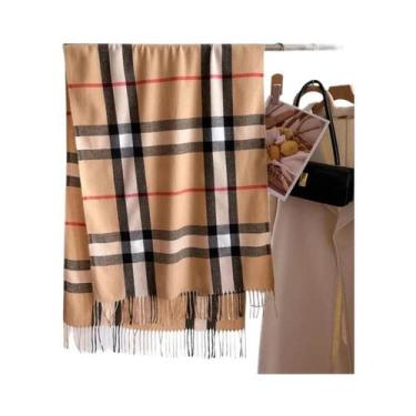 Imagem de Cachecol De Inverno Em Estampa Xadrez Para Mulheres E Homens, Tipo Cas