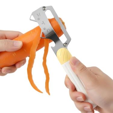 Imagem de Veggie Peeler | Lâmina de Aço Inoxidável para Descascar,Utensílio De Cozinha Para Cenoura E Laranja - Para Cozinheiros, Churrasco, Piquenique, Acampamento E Preparo De Alimentos