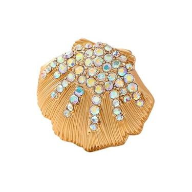 Imagem de Broche de estrela do mar de strass para mulheres broche de estrela do mar de cristal brilhante broche boho oceano praia estrela broches bonitos com tema de oceano roupas elegantes chapéu bolsa