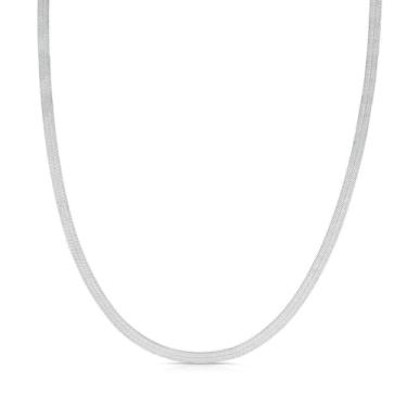 Imagem de Gargantilha Corrente Lisa Radhau Em Prata 925 Elegante