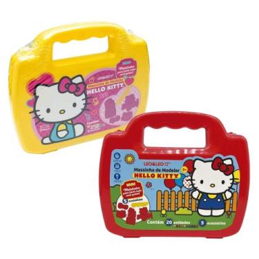 Imagem de Massinha de Modelar Maleta Hello Kitty c/ 10 Cores + 5 Moldes Sortido 
