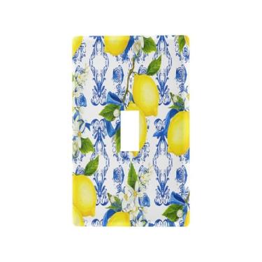 Imagem de Wassud Lemons Light Switch Cover Plate Decorative Outlet Covers Placa de parede para tomadas elétricas Interruptor único 4,53 x 2,76 polegadas