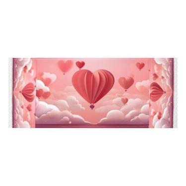 Imagem de Wassud Balão em forma de coração (4) capas de lavadora e secadora, protetor de lavadora com sacos de armazenamento, capa de geladeira à prova de poeira com bolsos para lavanderia doméstica, cozinha