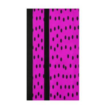 Imagem de STAYTOP 2 peças capas de maçaneta de geladeira de bolinhas pretas roxas, capas de maçaneta para geladeira e forno de micro-ondas, mantenha seu aparelho de cozinha limpo de pingos, óleo