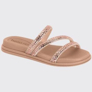 Imagem de Sandália Feminina Flatform Tiras Dourada Beira Rio 8488.108.28993-Feminino