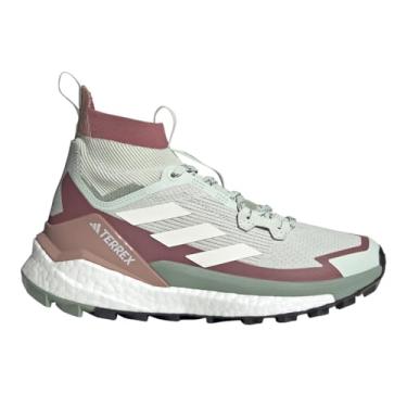 Imagem de adidas Tênis feminino Terrex Free Hiker 2.0 para caminhada, Verde linho/branco fora/carmesim silencioso 1, 40