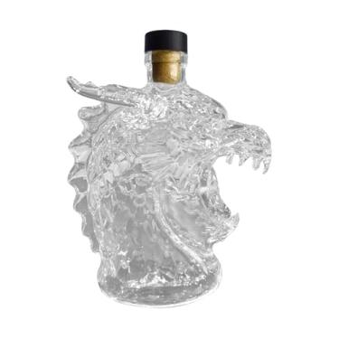 Imagem de IEUDNS Decantador de Uísque com Cabeça de Dragão Vazio - Presente Engraçado para Homens, Ideal para Bares, Clubes E Restaurantes.