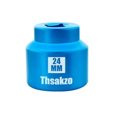 Imagem de Thsakzo Chave de soquete de filtro de óleo de 24 mm para veículos Ford F250, BMW, Mini, Volvo, Audi, VW, Porsche, ferramenta de remoção de filtro de óleo de alumínio usinado CNC de precisão