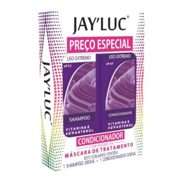 Imagem de Kit Shampoo E Condicionador Liso Extremo Jay Luc 300Ml, Jay'Luc Cosméticos, Roxo, Cabelos Indisciplinados, Hidratação Intensiva
