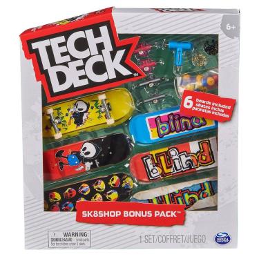 Imagem de Tech Deck Skate de Dedo Shop Bonus Pack Com 6 Blind - Sunny