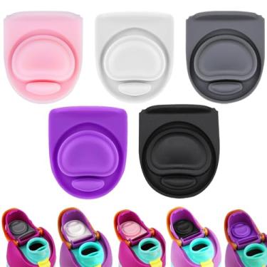 Imagem de ZUGHXMS 5 peças de rolha de substituição de vedação de borracha compatível com Owala FreeSip, junta superior de tampa de silicone para Owalla 16/24/25/32/1,134 g, peças de plugue reutilizáveis para