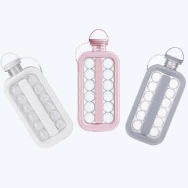 Imagem de Bandeja de Gelo Portátil com Alça, Formato Retangular, Múltiplas Cores, Plástico