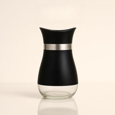 Imagem de Conjunto de coqueteleira de tempero de aço inoxidável (2 peças), recipientes de base de vidro para uso interno e externo (preto)