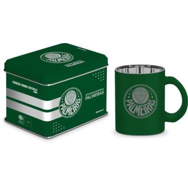 Imagem de Caneca vidro diamond metalic lata times - palmeiras - Brasfoot