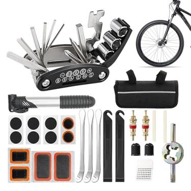 Imagem de Kit de ferramentas para bicicleta - Conjunto de ferramentas para reparo de pneus de bicicletas - Kit de reparo de manutenção de ferramentas de bicicleta portátil para bicicletas, bicicletas de Maidong