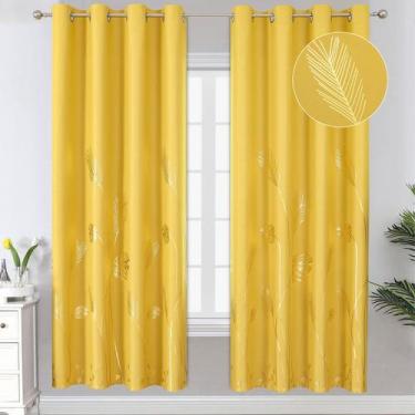 Imagem de Cortina Estelar Textiler 132x183 cm Amarela Blackout Thermal