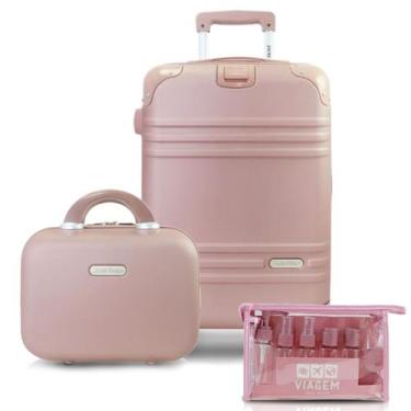 Imagem de Mala de Viagem Bordo Pequena Bagagem Mão Rígida ABS 10 KG Aprovada Cab