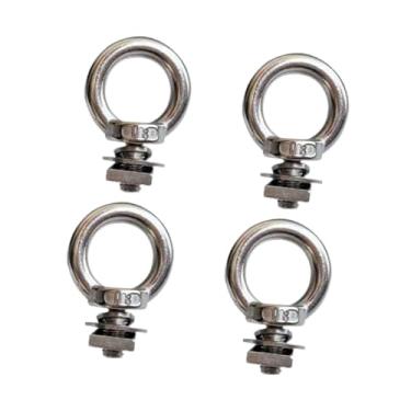 Imagem de Generic 2 Parafusos Olhal Reforçados M8 em aço Inoxidável para Trilho de Rack de Teto, Fixadores de Cordas e Elásticos, 4 Peças