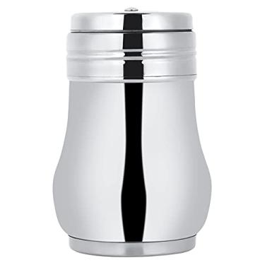 Imagem de Mini potes de temperos para viagem, saleiro e pimenteiro de aço inoxidável, recipiente portátil de tempero de viagem prata