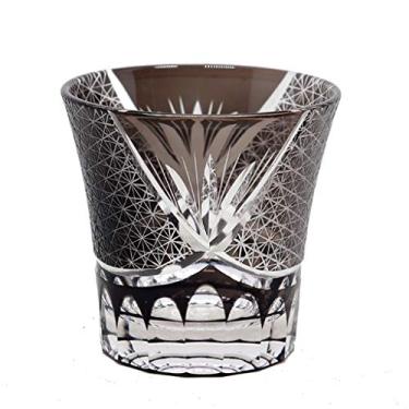 Imagem de Vidro de uísque estilo japonês Edo esculpido à mão flor artesanato cor cristal vidro espiritual 260ml variedade (cor: M-1)