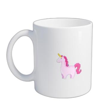 Imagem de Caneca Xícara de Café Porcelana 300ml Com Desenho De Unicórnio Rosa