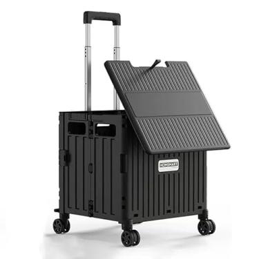 Imagem de Carrinho utilitário dobrável com rodas de escalada de escadas, caixa dobrável com alça telescópica, carrinho de compras dobrável, carrinho de mão, ferramenta de arquivo de livros de mercearia, cesta