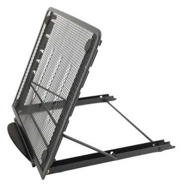 Imagem de Ymiko Suporte Ajustável para Laptop para Mesa, Suporte Dobrável e Leve para Tablet Com Ventilação, Design Ergonômico para Visualização Confortável (Preto)
