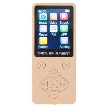 Imagem de Generic MP4 Player, Tela Colorida Fina de 1,8 Polegadas Suporta Imagens, Vídeo, Mp3 Player de Música, Bt 5.0, Livros Eletrônicos para Casa, Ao Ar Livre (Dourado)