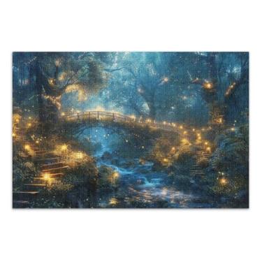 Imagem de Enchanted Forest with a Bridge Puzzles 500 peças, quebra-cabeças para adultos, jogos para adultos e família