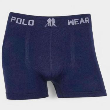 Imagem de Cueca Boxer Polo Wear Microfibra Sem Costura Masculina - Marinho, G