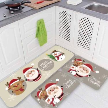 Imagem de Tapetes de Cozinha 3 Peças Antiderrapante Decorativo Home em Poliéster com Base de Borracha (09)