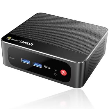 Imagem de Beelink Mini PC, AMD Ryzen 7 5700U (até 4,3GHz), 16GB DDR4 RAM 500GB PCIe3.0 SSD, SER5 Pro Mini Desktop Suporte 4K @60Hz Triple Display/WiFi 6/BT5.2/USB3.2/Jogos/Escritório/Casa