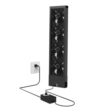 Imagem de AMCHIXIN Ventilador de janela vertical de 70 a 75 cm para janelas deslizantes – Instalação rápida da moldura superior e inferior sem ferramentas, fluxo de ar ajustável para sótãos de quarto, quartos