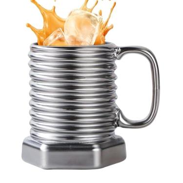 Imagem de Caneca de Café Engraçada,38cl Interior Negro Para Latte E Bebidas - Caneca de Cerâmica para Café e Chá - Para Latte Cappuccino Leite Vinho Sumo Cerveja Cozinha Restaurante Aniversário