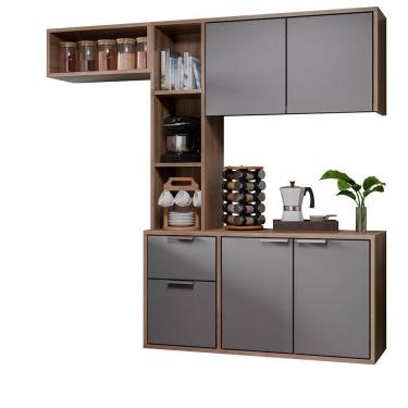 Imagem de Cozinha Compacta Poema - Ssx Multicoisas Freijó-grafite