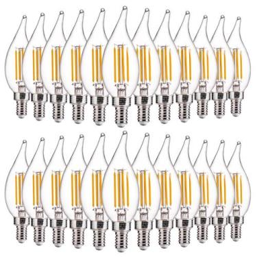Imagem de Lâmpadas LED de candelabro FLSNT 4W 450LM E12 reguláveis 2700K 24Pk