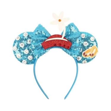 Imagem de Tiara De Glitter Minnie Mouse Para Meninas Com Laço De Lantejoulas Ace