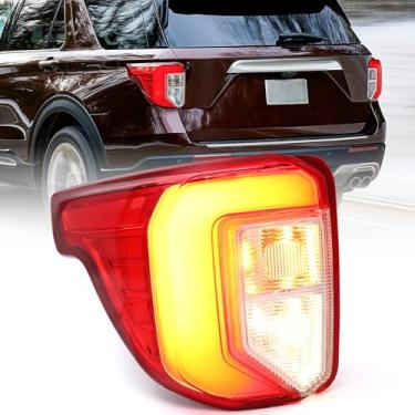 Imagem de KACHIR Conjunto de luz traseira para Ford Explorer 2020-2024 Luz de freio traseira traseira lado esquerdo do motorista LH LB5Z-13405-C
