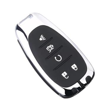 Imagem de 2020 Liga De Silicone Caso Capa Chave Do Carro Compatível com Chevrolet Malibu Equinox Cruze Camaro 2016 2017 2018 2019 Acessórios(Silver Key B Shell)