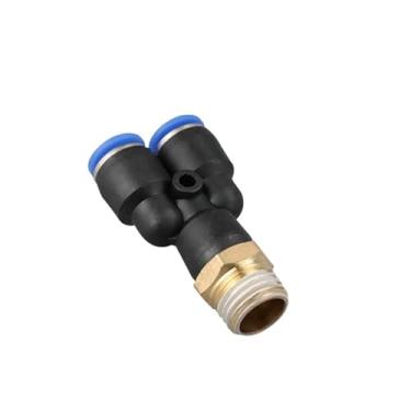 Imagem de AHGDDA Encaixe de tubulação tipo Y encaixes pneumáticos de ar conector rápido PX4 6 8 10 12 mm rosca macho M5" 1/20.3 cm 1/10.2 cm 3/20.3 cm 1/5.1 cm acoplador Bsp (PX4-02)