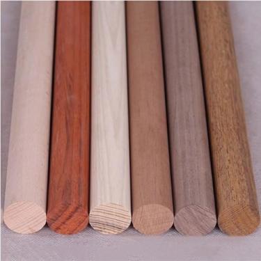 Imagem de 1 pacote de varas de madeira redondas de madeira, varões de cavilha, mastro de armário de acabamento liso, varões de cortina, varões de decoração para guarda-roupa corredor cortina loja de roupas