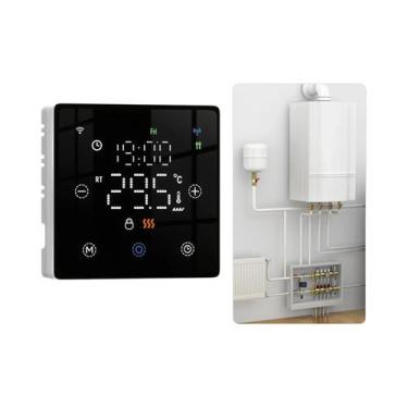 Imagem de Termostato Inteligente MOES Tuya WiFi ZigBee Alimentado Por Bateria Pa