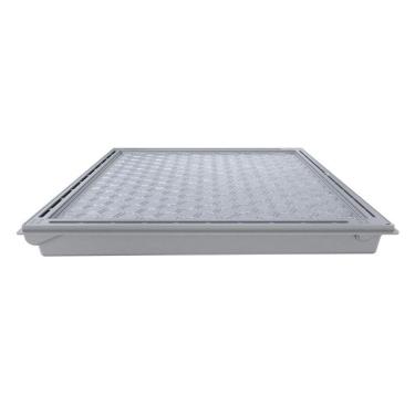 Imagem de Tampa Casa Máquina Piscina Com Rebaixo Gaveta Cinza 85x85cm