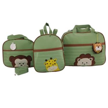 Imagem de Bolsa maternidade 3 peças safari verde - Let Baby Bolsas De Maternidad