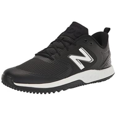 Imagem de New Balance Tênis masculino Fresh Foam 3000 V6 Turf-Trainer, Preto/branco, 38